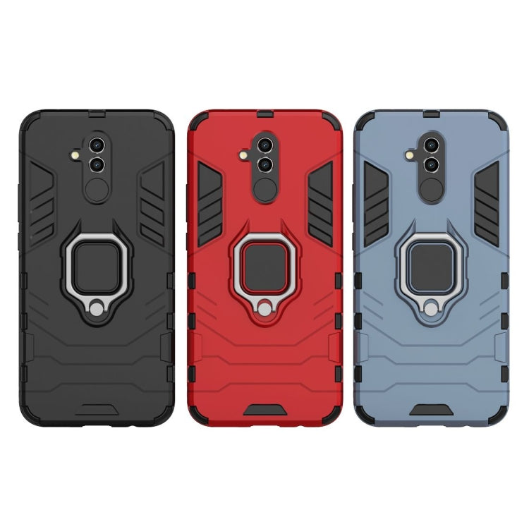 Shockproof PC + TPU Protective Case for Huawei Mate 20 Lite, with Magnetic Ring Holder