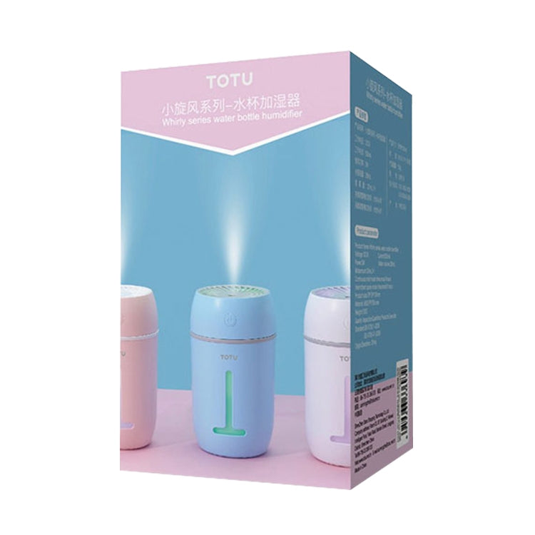 TOTUDESIGN FGHD-001 Whirly Series Water Bottle Shaped Portable Mute Desktop Air Humidifier with Night Light, Capacity: 280ml, DC 5V