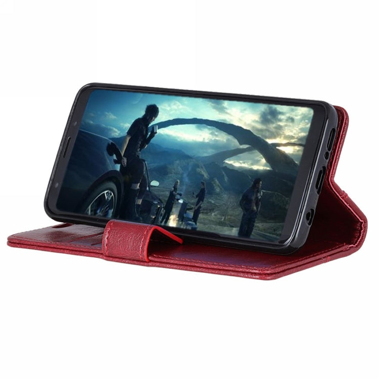 Copper Buckle Nappa Texture Horizontal Flip Leather Case for Huawei Honor View 20, with Holder & Card Slots & Wallet