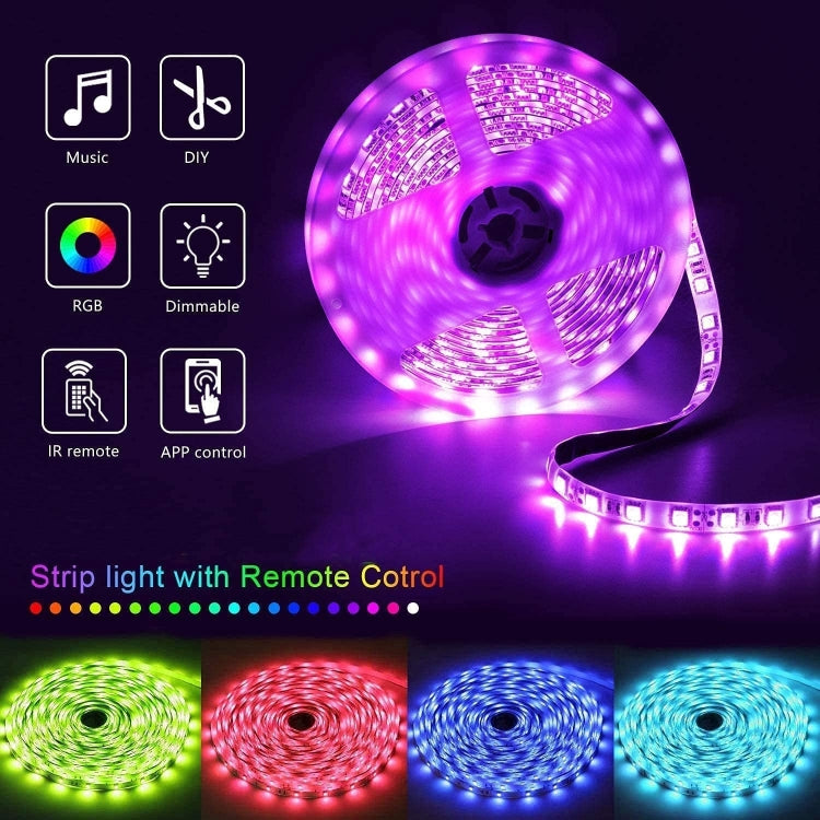 YWXLight 5m SMD 5050 90 LEDs Smart RGB Light Strip with WIFI Controller, AC 110-240V