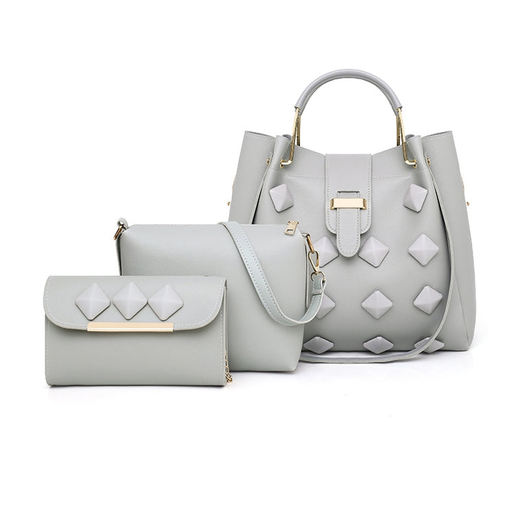 3 in 1 PU Leather Women Handbag Single-shoulder Bag