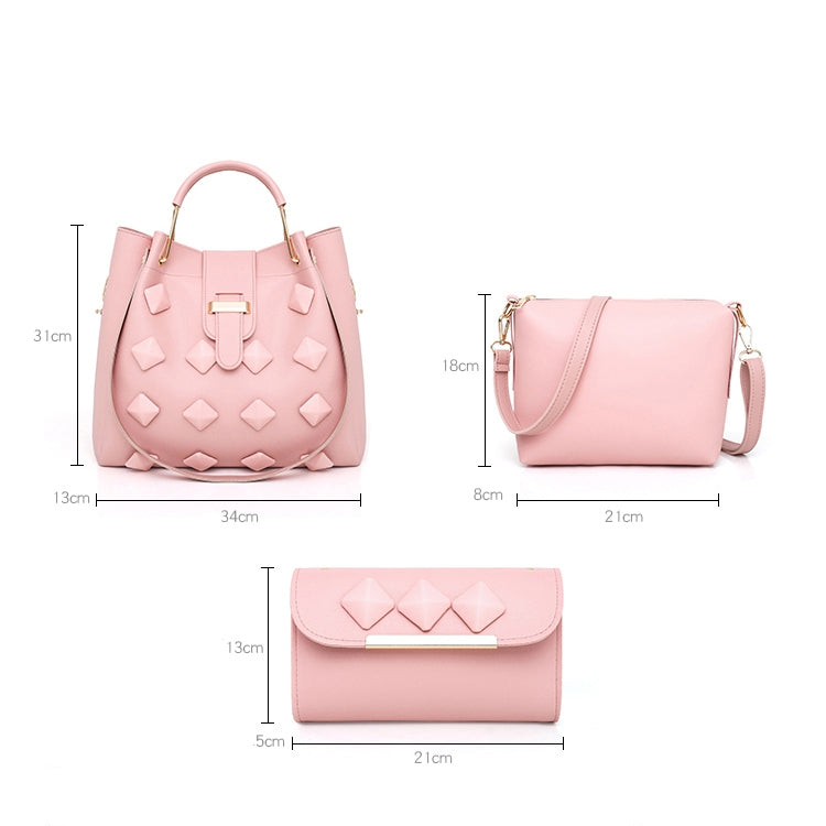 3 in 1 PU Leather Women Handbag Single-shoulder Bag