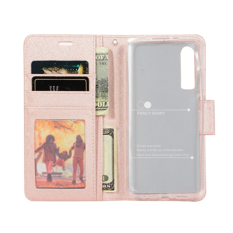 Silk Texture Horizontal Flip Leather Case for Huawei P30, with Holder & Card slots & Wallet & Photo Frame