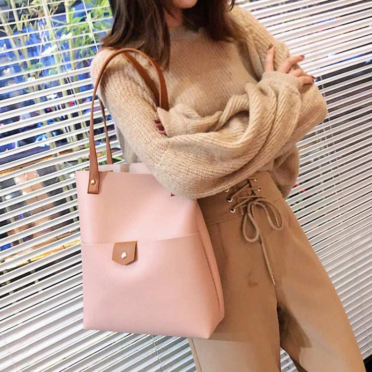 2 In 1 PU Leather Handbag Messenger Bag Sing-shoulder Bag For Girls