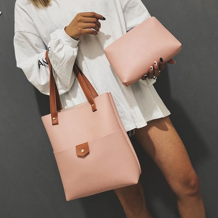 2 In 1 PU Leather Handbag Messenger Bag Sing-shoulder Bag For Girls