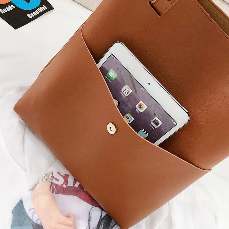 2 In 1 PU Leather Handbag Messenger Bag Sing-shoulder Bag For Girls