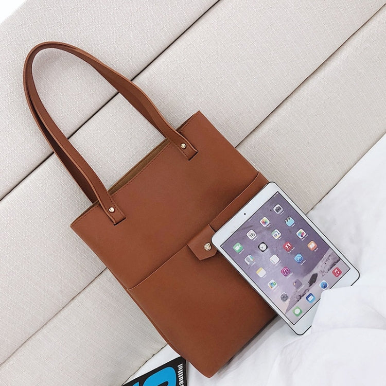 2 In 1 PU Leather Handbag Messenger Bag Sing-shoulder Bag For Girls