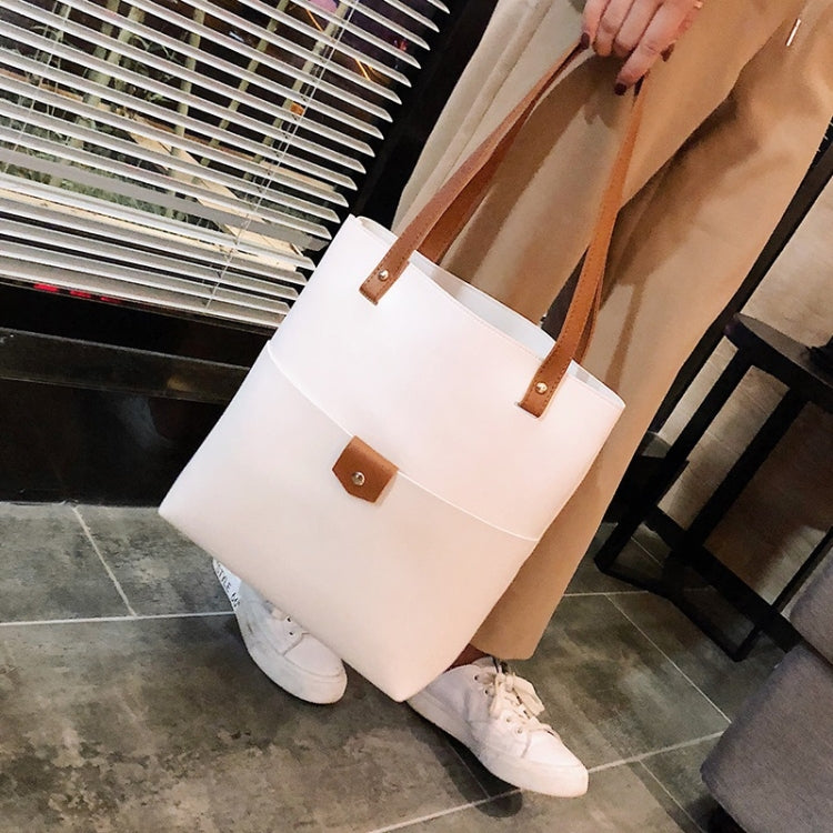 2 In 1 PU Leather Handbag Messenger Bag Sing-shoulder Bag For Girls