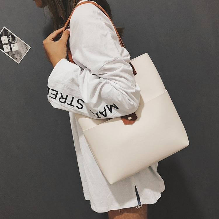 2 In 1 PU Leather Handbag Messenger Bag Sing-shoulder Bag For Girls