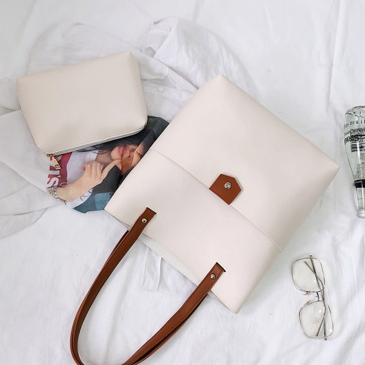 2 In 1 PU Leather Handbag Messenger Bag Sing-shoulder Bag For Girls