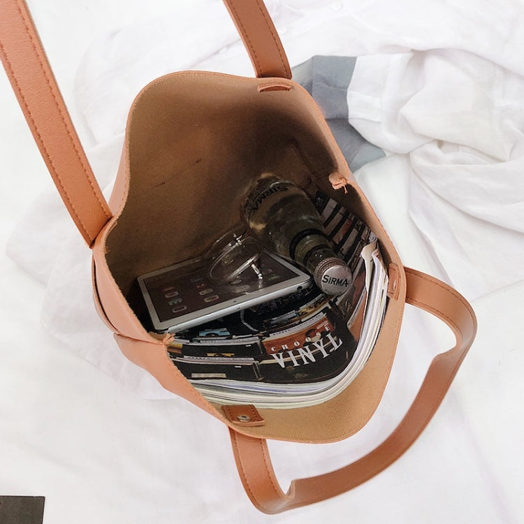 2 In 1 PU Leather Handbag Messenger Bag Sing-shoulder Bag For Girls