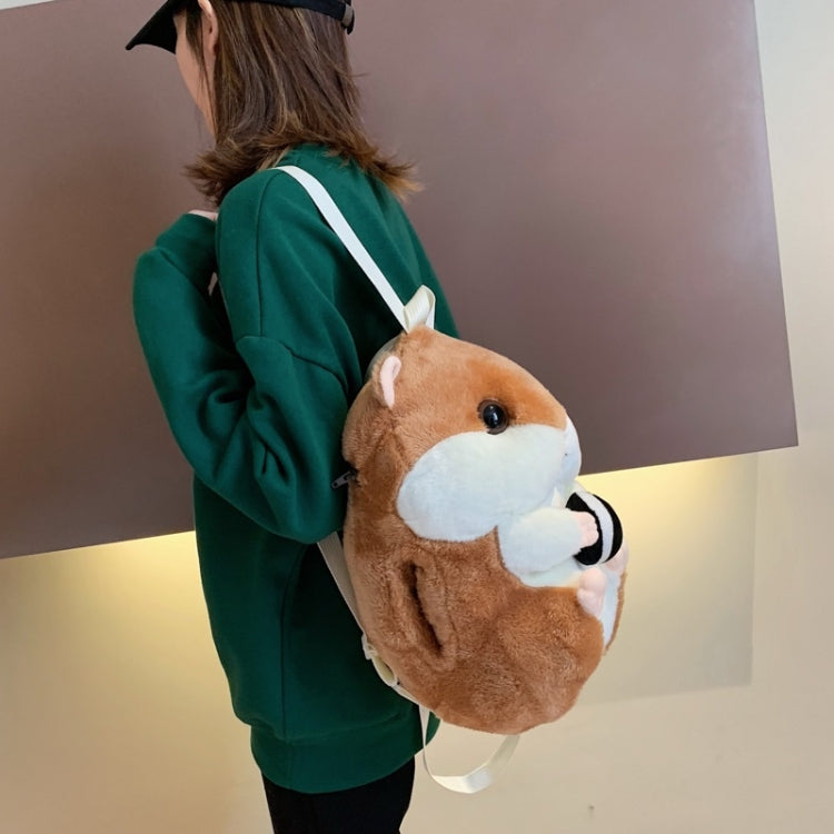Plush Cute Hamster Shaped Handbag Shoulder Bag For Girl Backpack