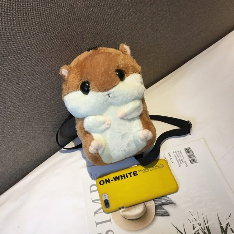 Plush Cute Hamster Shaped Handbag Shoulder Bag For Girl Backpack