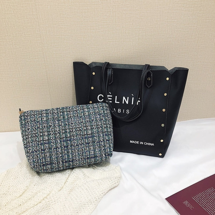 2 in 1 Pure Color PU Leather Women's Handbag Single-shoulder Bag