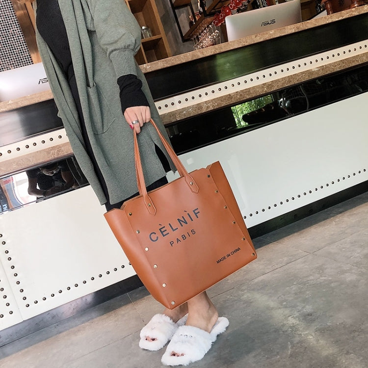 2 in 1 Pure Color PU Leather Women's Handbag Single-shoulder Bag