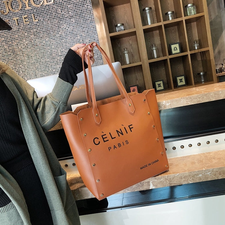 2 in 1 Pure Color PU Leather Women's Handbag Single-shoulder Bag