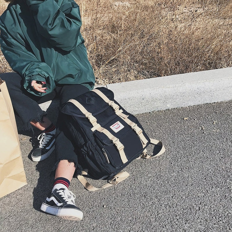 Splicing Large-capacity Backpack College Waterproof Couple Shoulder Bag