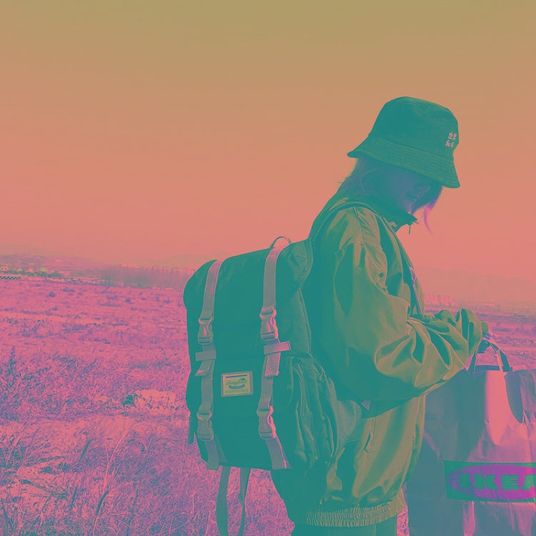 Splicing Large-capacity Backpack College Waterproof Couple Shoulder Bag