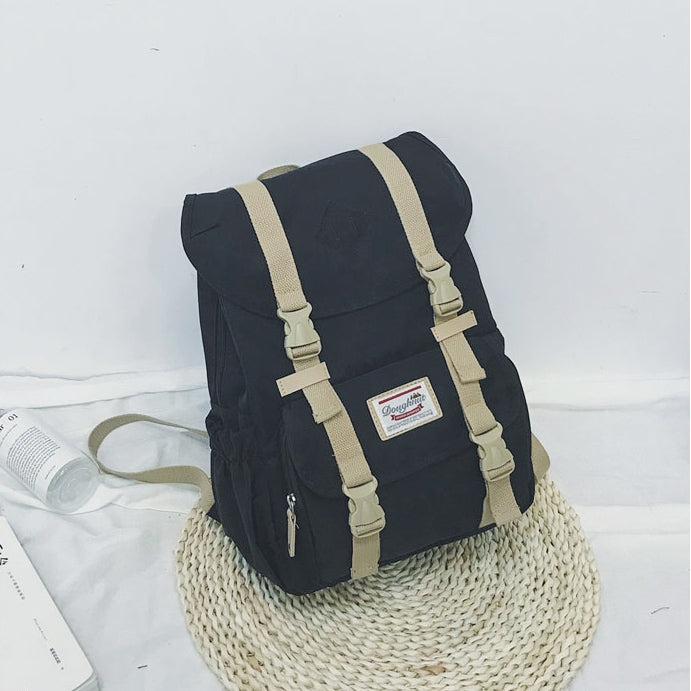 Splicing Large-capacity Backpack College Waterproof Couple Shoulder Bag