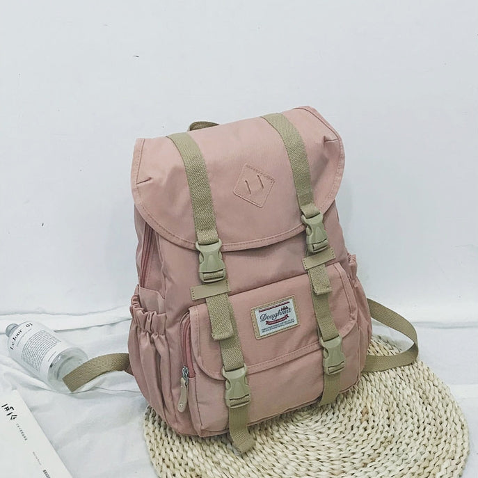 Splicing Large-capacity Backpack College Waterproof Couple Shoulder Bag