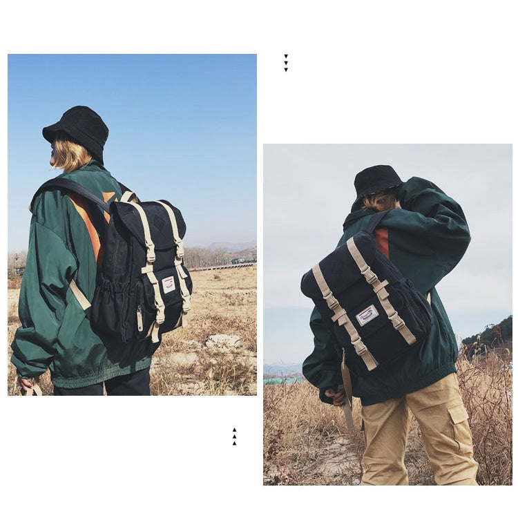 Splicing Large-capacity Backpack College Waterproof Couple Shoulder Bag