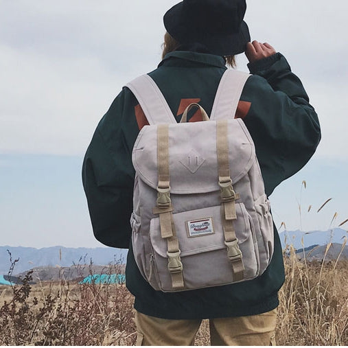 Splicing Large-capacity Backpack College Waterproof Couple Shoulder Bag