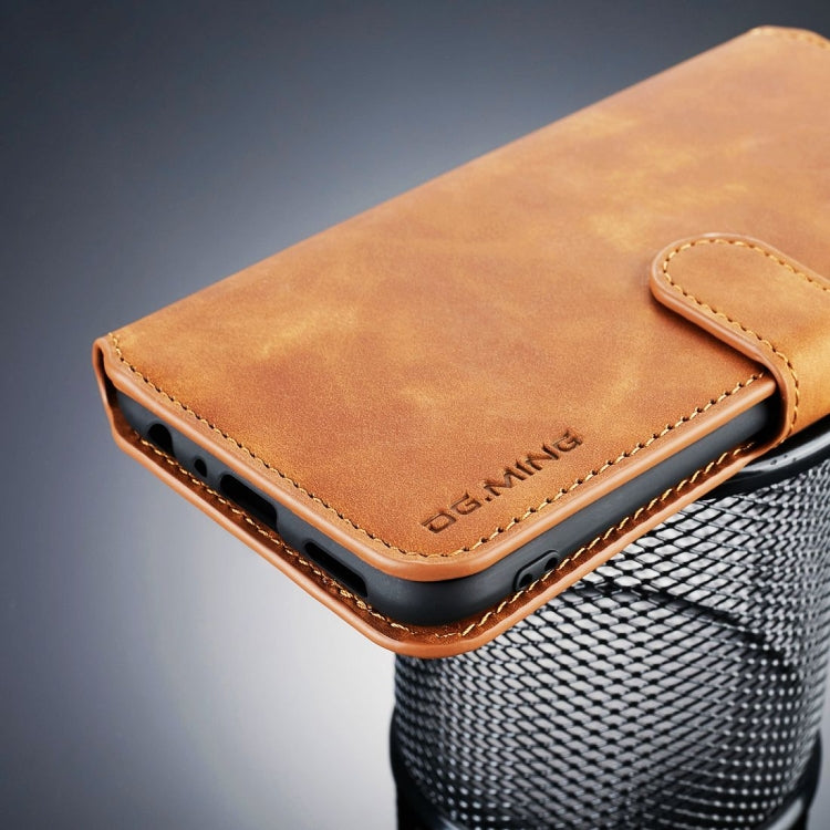 DG.MING Retro Oil Side Horizontal Flip Case for Huawei Y9 (2019), with Holder & Card Slots & Wallet