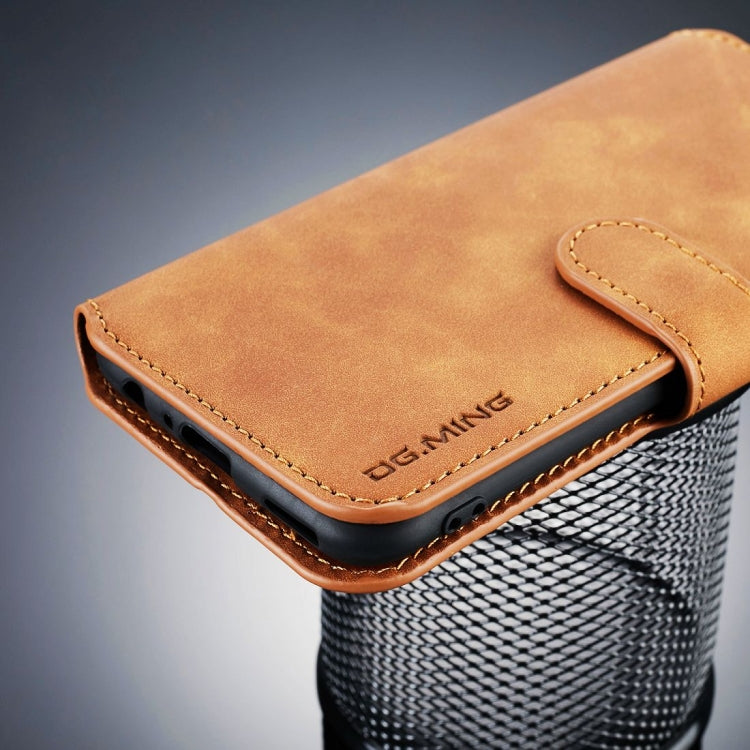 DG.MING Retro Oil Side Horizontal Flip Case for Xiaomi 8 Lite , with Holder & Card Slots & Wallet
