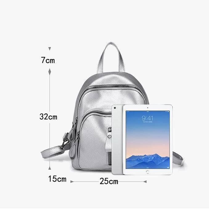 Fashion Casual Ladies Litchi Texture PU Leather Shoulder Bag Backpack Handbag