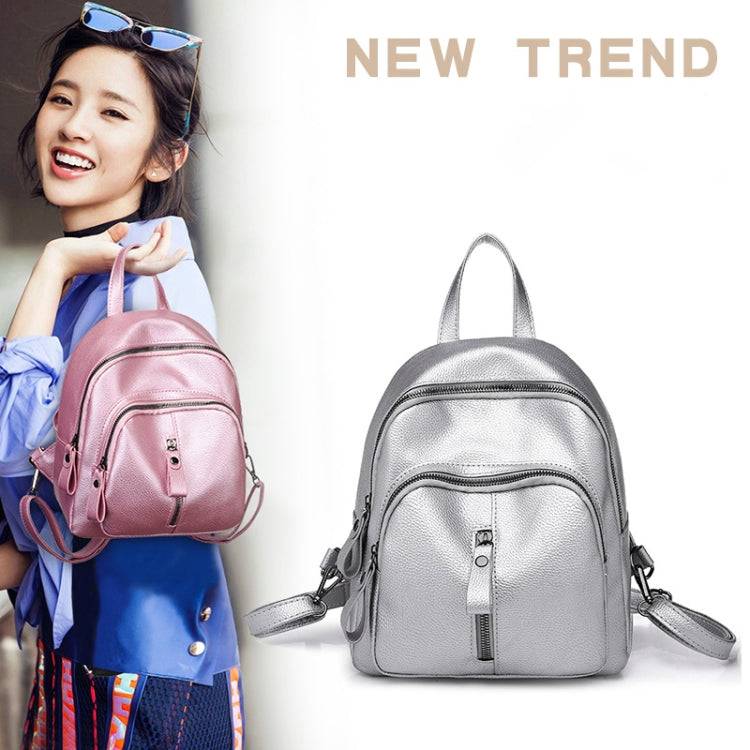 Fashion Casual Ladies Litchi Texture PU Leather Shoulder Bag Backpack Handbag