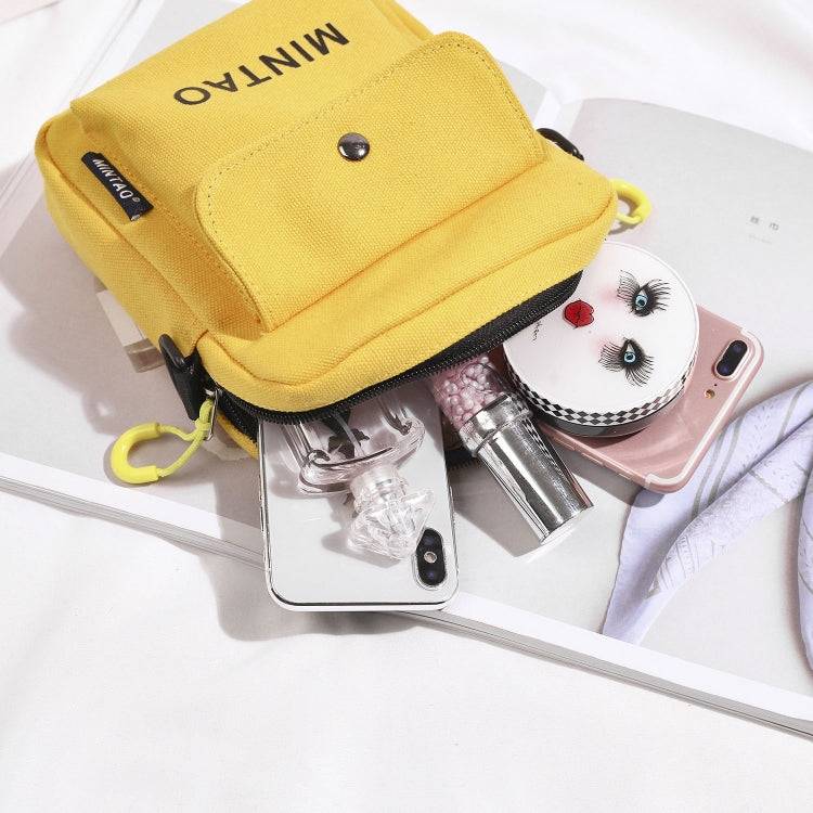 Solid Color Shoulder Messenger Bag Small Ladies Backpack (Black)