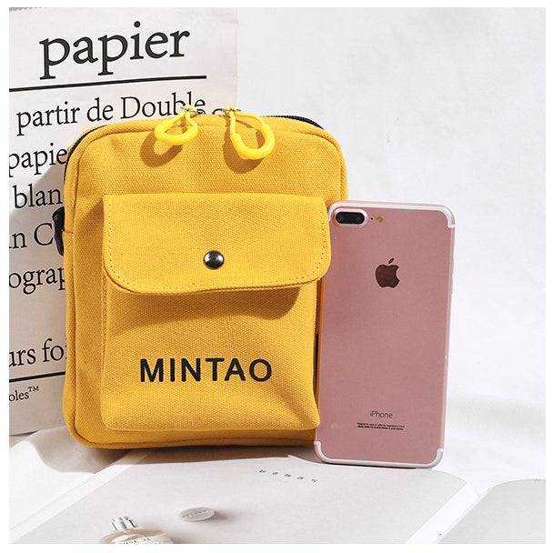 Solid Color Shoulder Messenger Bag Small Ladies Backpack (Black)