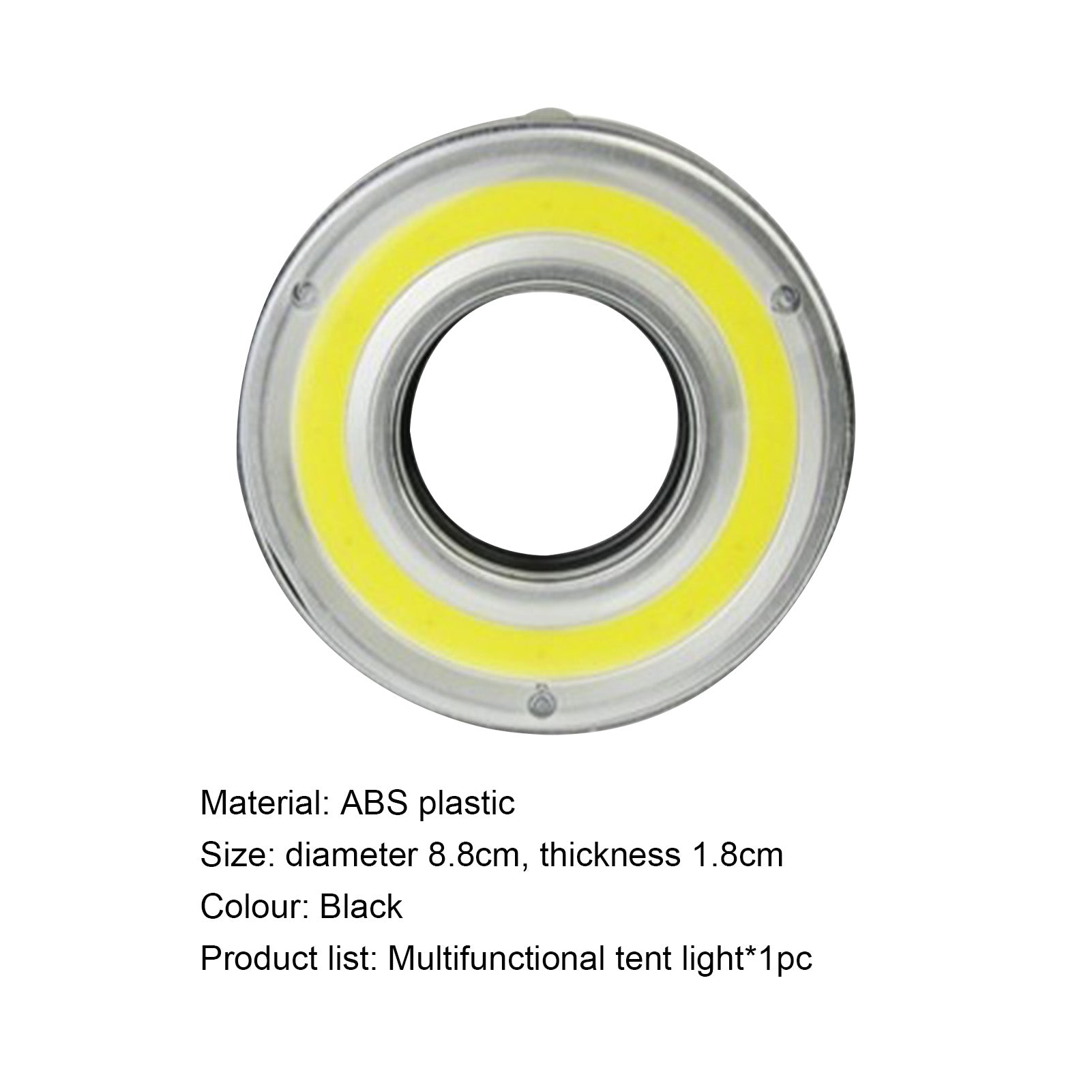 1Pc Camping Light Round Shape Stable Performance Solid Durable for Outdoor