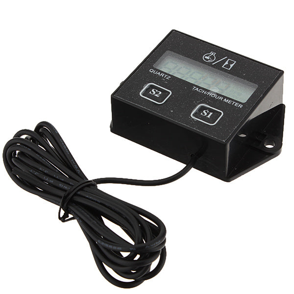 Spark Plugs Gas Engine Digital Tach Hour Meter Tachometer Gauge ATV