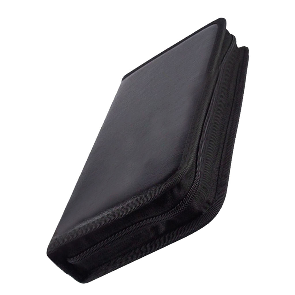 Portable 80 Disc CD VCD DVD Storage Bag PU Leather Wallet Holder Case Box