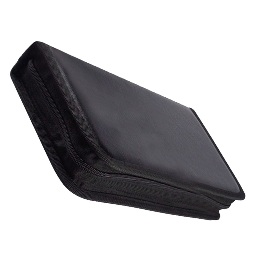Portable 80 Disc CD VCD DVD Storage Bag PU Leather Wallet Holder Case Box