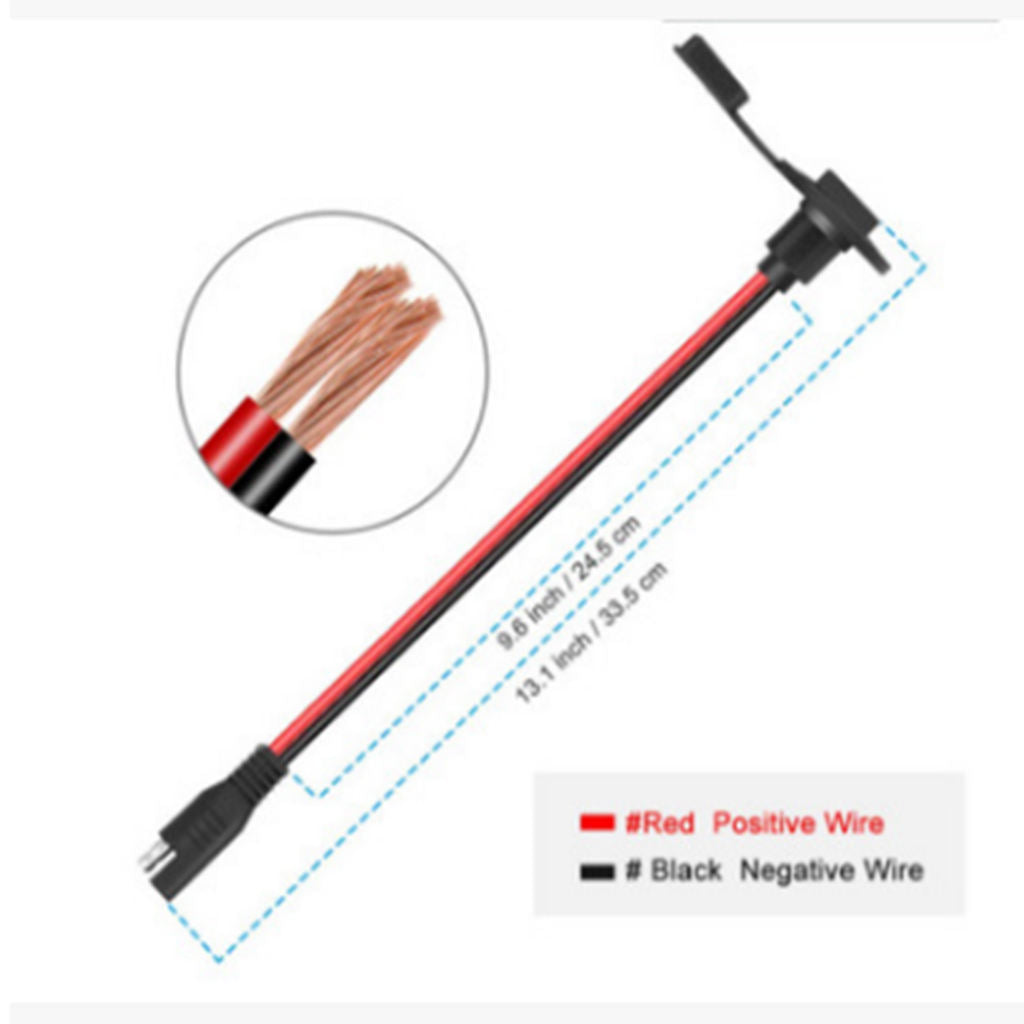 13.2'' inch Weatherproof SAE Socket Sidewall Port SAE Quick Connect Solar Panel