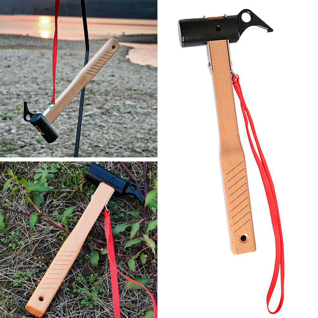 Tent Hammer Canopy Tent Ground Nails Puller Peg Stake Remover Multifunction