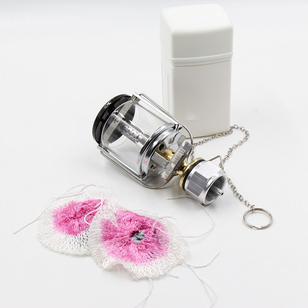 Mini Gas Lantern Fuel Lamp Outdoor Piezo Ignition Butane Light Fishing