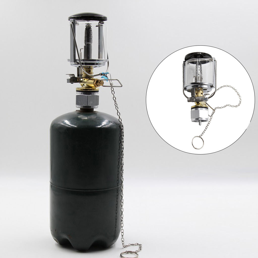 Mini Gas Lantern Fuel Lamp Outdoor Piezo Ignition Butane Light Fishing