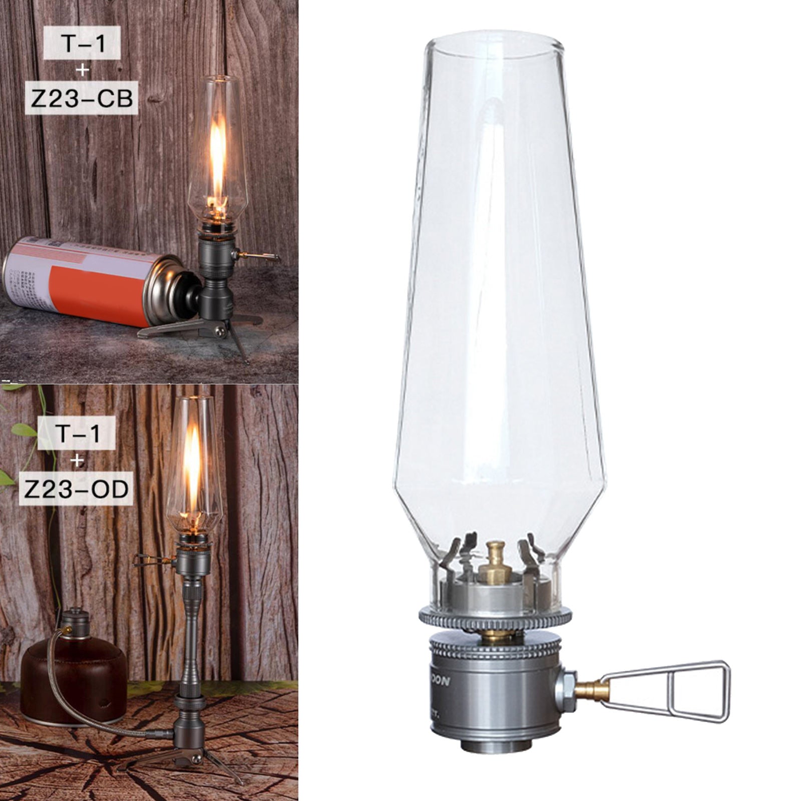 Outdoor Gas Lantern Candle Lamp Tent Light Outdoor Use Backpacking Hiking