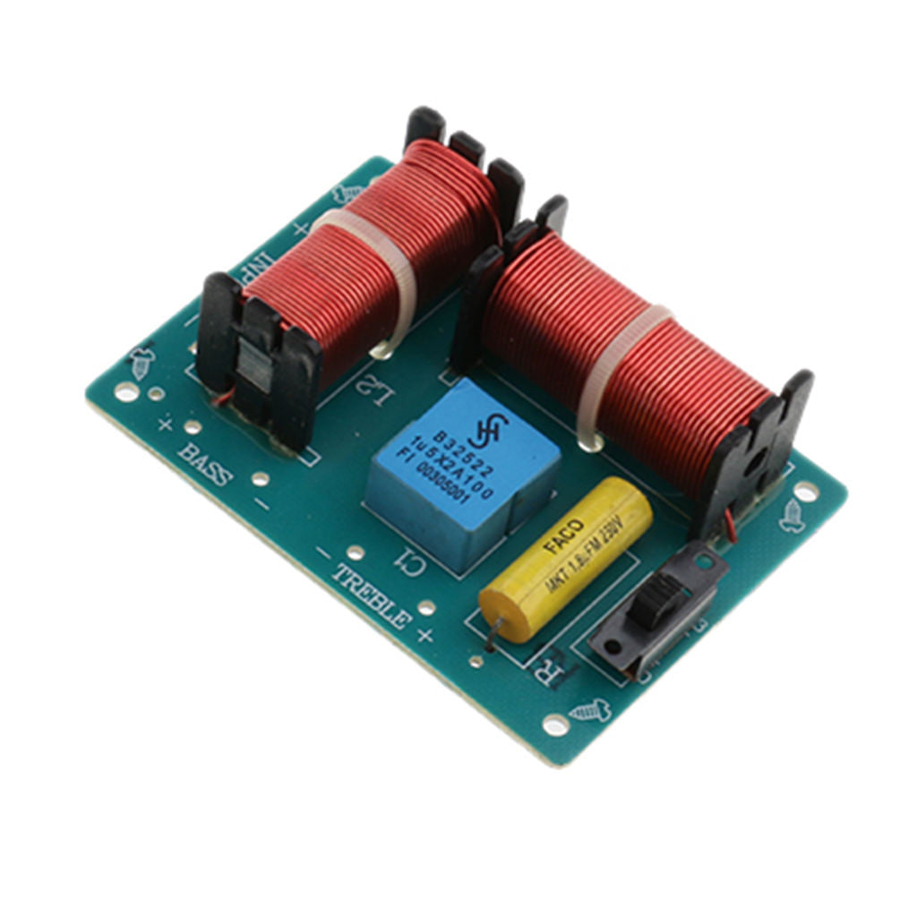 2 Way Audio Speaker Crossover Filter Treble Bass Frequency