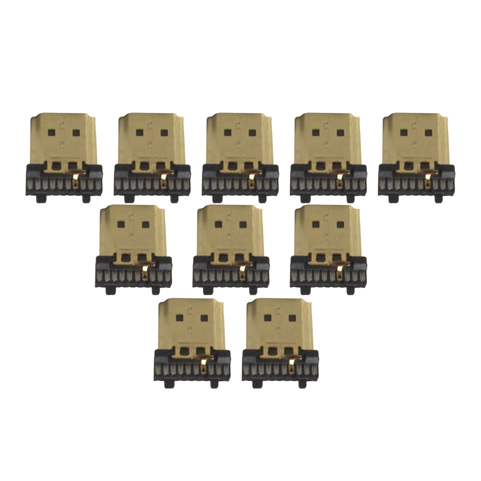 10 Pieces HDMI Male 19Pin Connectors Jack Termination Replacement Kit