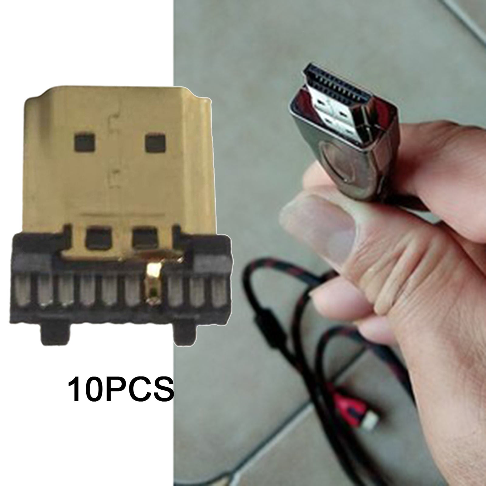 10 Pieces HDMI Male 19Pin Connectors Jack Termination Replacement Kit