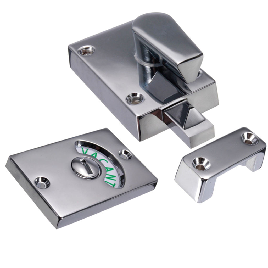 Stainless Bathroom Toilet Privacy Bolt Door Lock Indicator Vacant Engaged