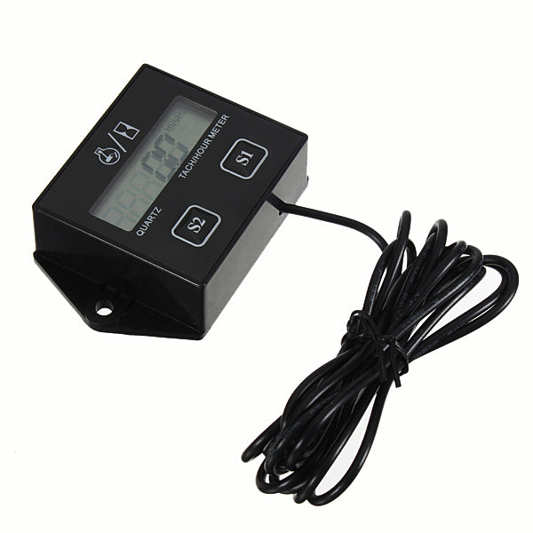Spark Plugs Gas Engine Digital Tach Hour Meter Tachometer Gauge ATV