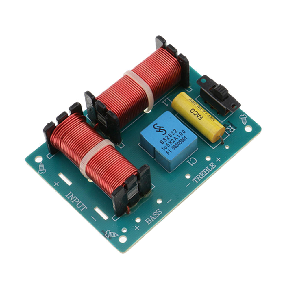 2 Way Audio Speaker Crossover Filter Treble Bass Frequency
