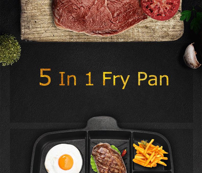 5 IN 1 NON-STICK FRYING PAN - 15"