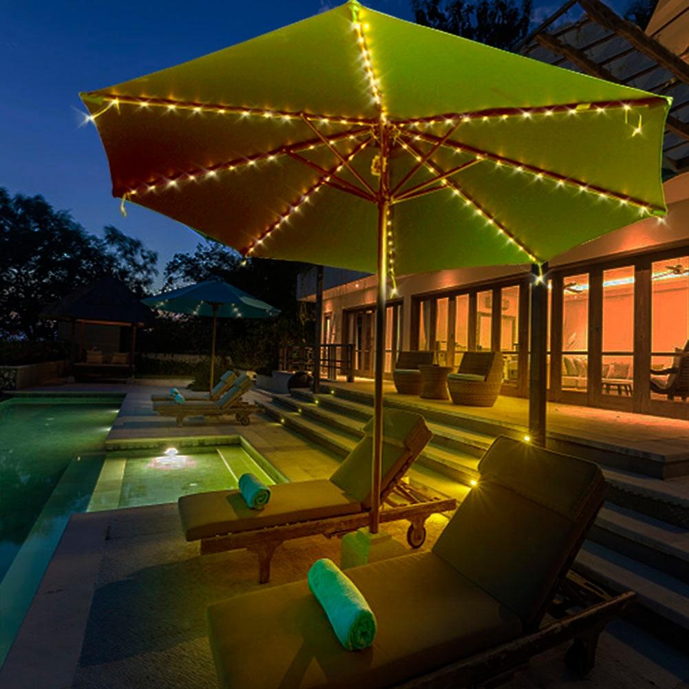 SUPER BRIGHT 28 LED BATTERY PATIO UMBRELLA