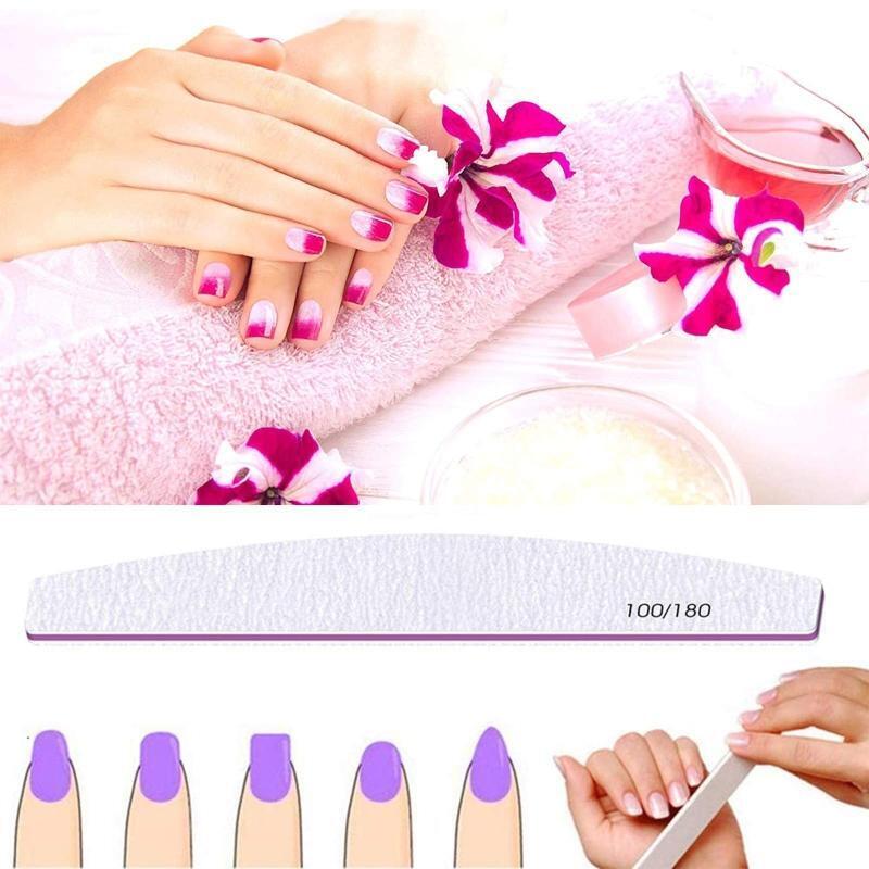 100/180 Grit Nail File Sanding Buffer Nail Care Tool for Acrylic/Natural Nail